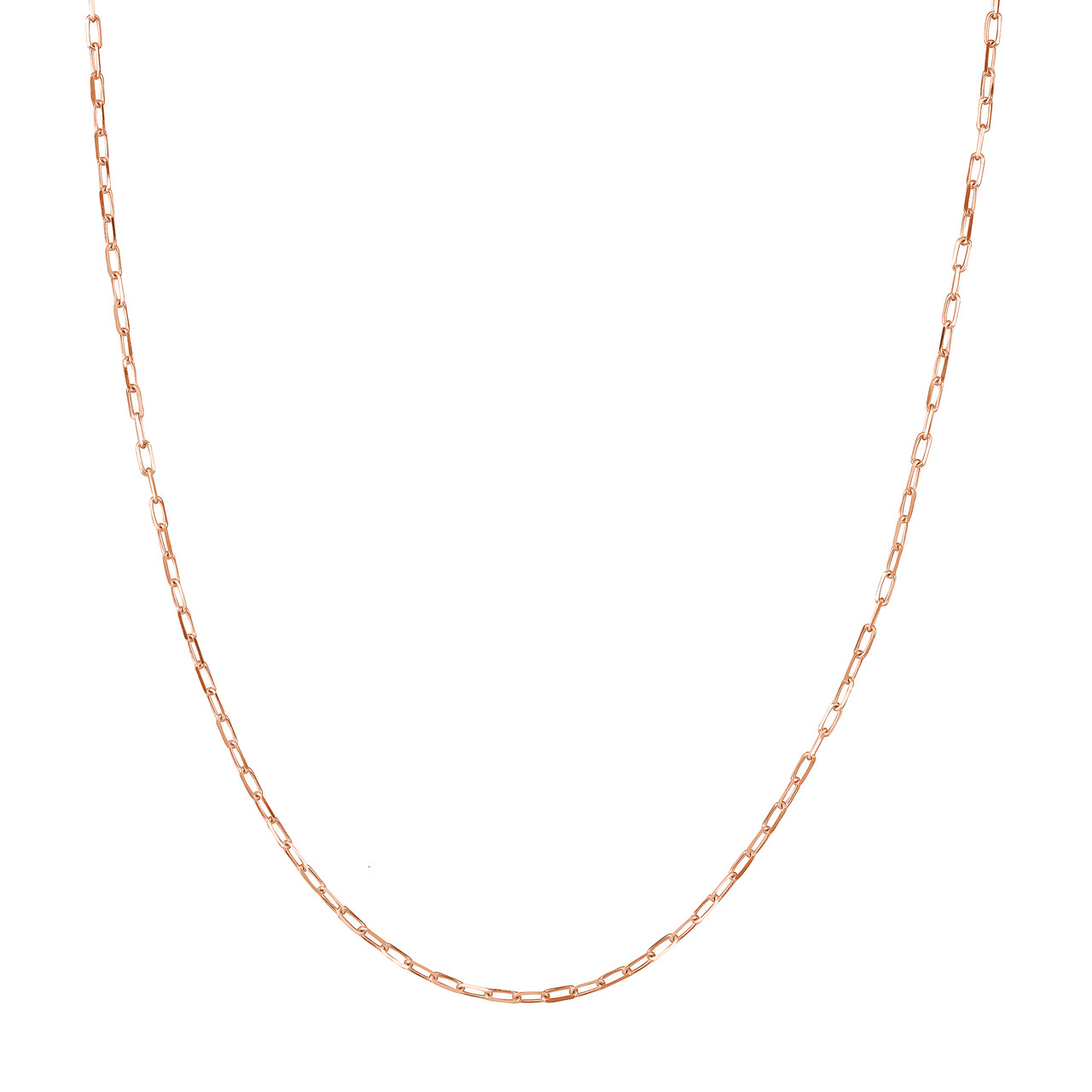 7.25-Inch 1.95mm D/C Paper Clip Chain with Lobster Lock Unknown Friendly Weight 14K yellow, white or rose gold - view 25