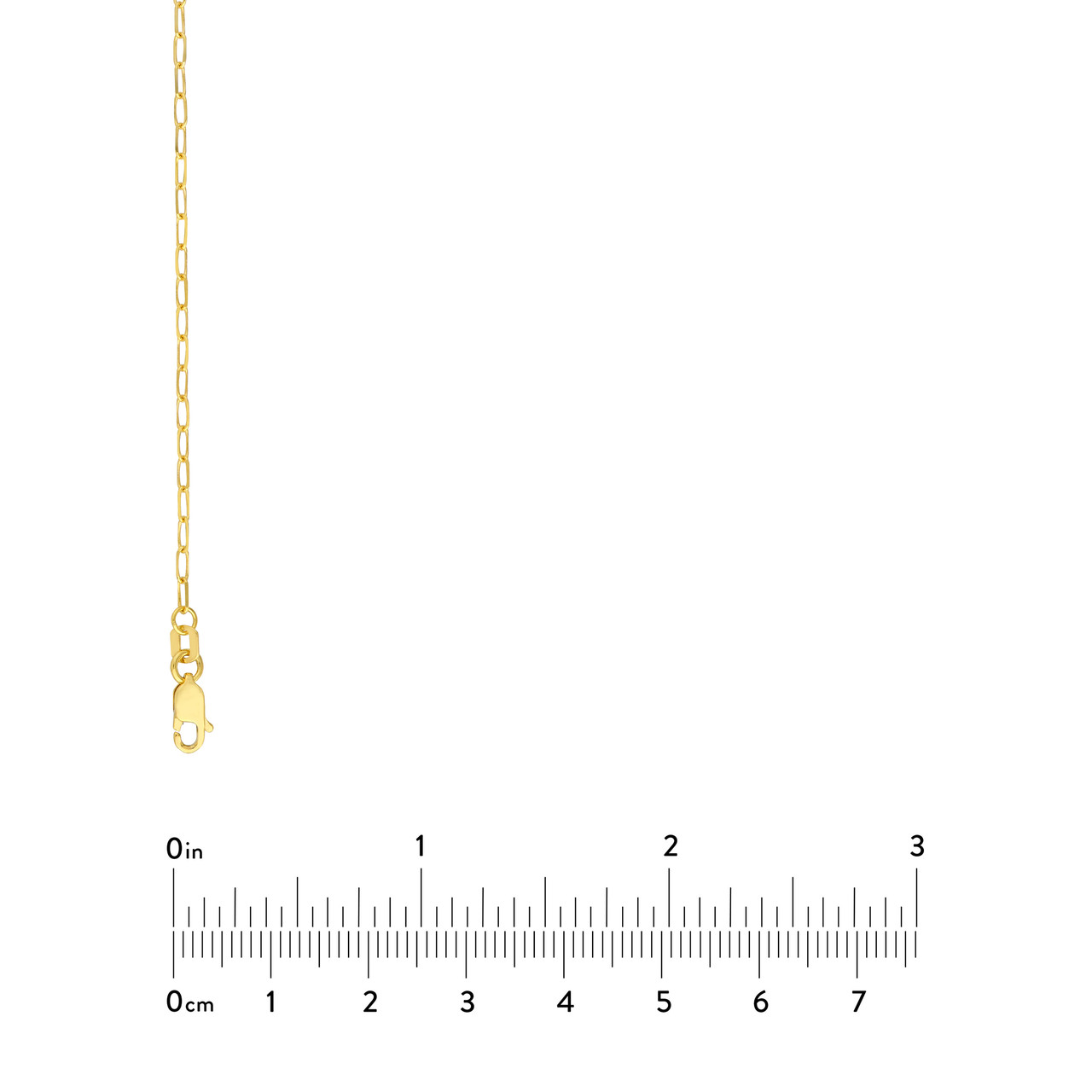 16-Inch 1.7mm Paper Clip Chain with Lobster Lock Unknown Friendly Weight 14K yellow or white gold - view 9
