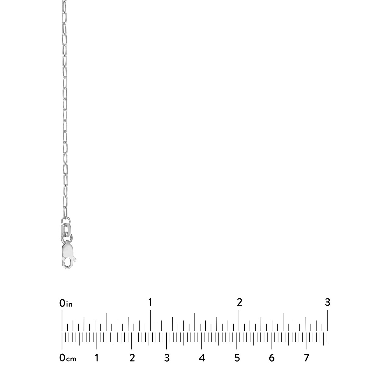16-Inch 1.7mm Paper Clip Chain with Lobster Lock Unknown Friendly Weight 14K yellow or white gold - view 3