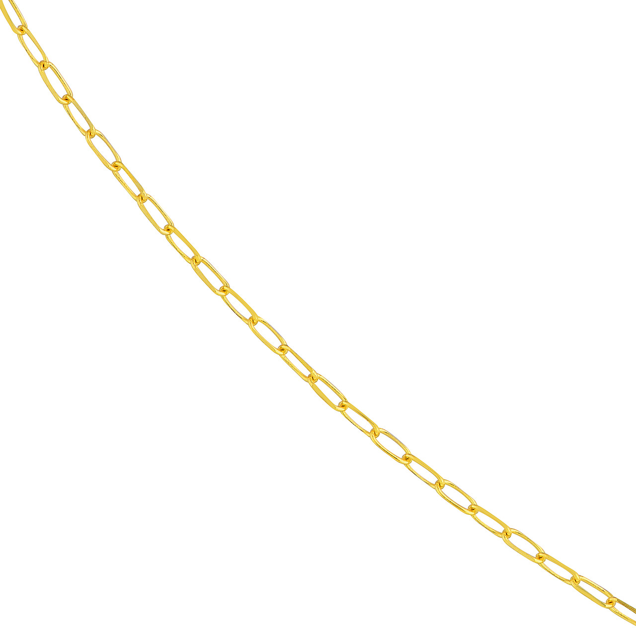 16-Inch 1.7mm Paper Clip Chain with Lobster Lock Unknown Friendly Weight 14K yellow or white gold - view 2
