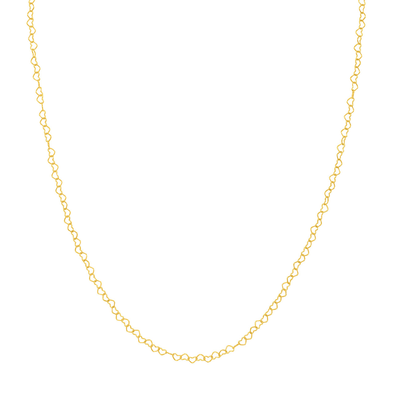 3.50mm Twist Heart Chain with Lobster Lock