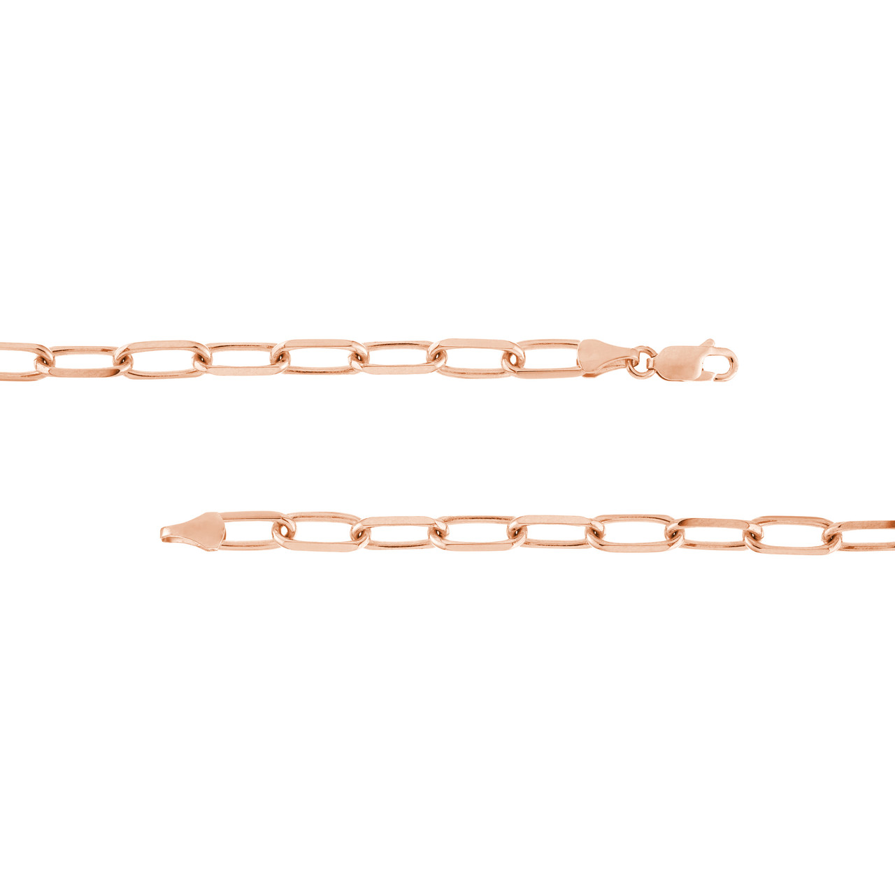 18-Inch 5.25mm Paper Clip Chain with Lobster Lock Unknown Friendly Weight Sterling Silver - view 4