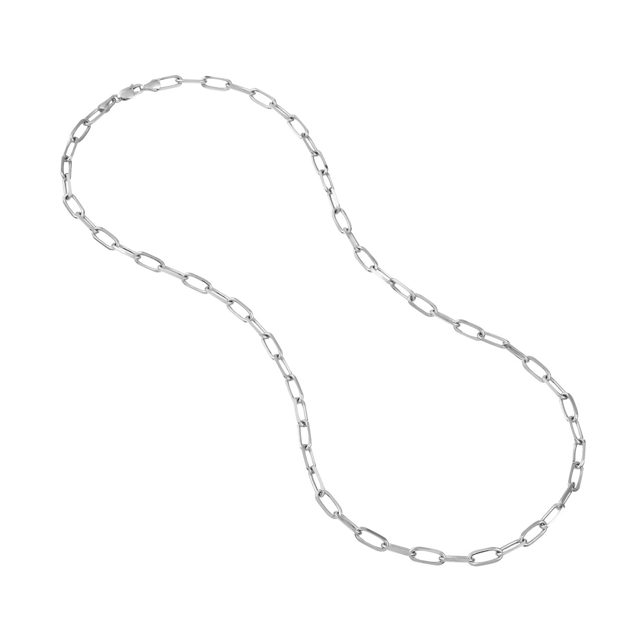18-Inch 5.25mm Paper Clip Chain with Lobster Lock Unknown Friendly Weight Sterling Silver - view 8