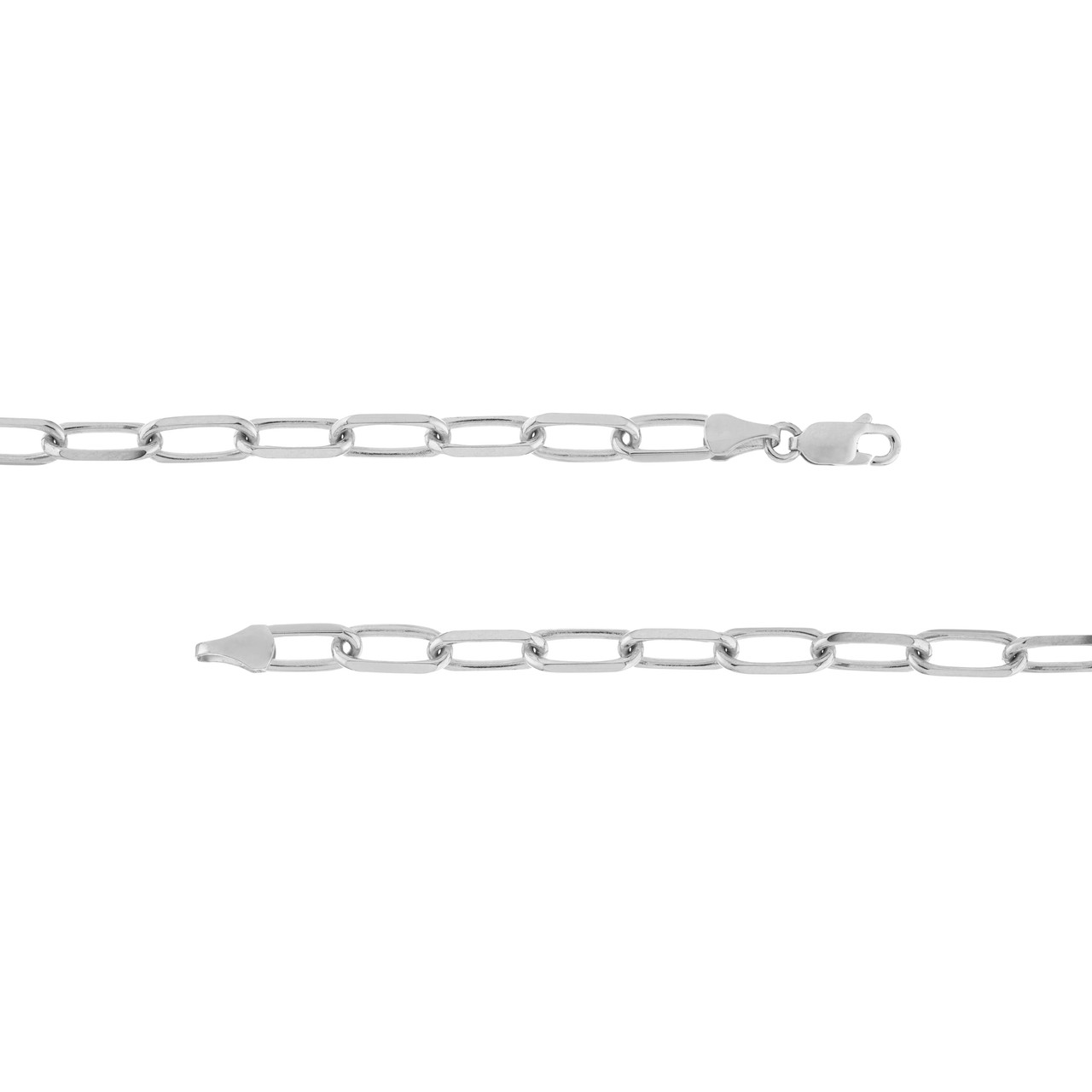18-Inch 5.25mm Paper Clip Chain with Lobster Lock Unknown Friendly Weight Sterling Silver - view 15