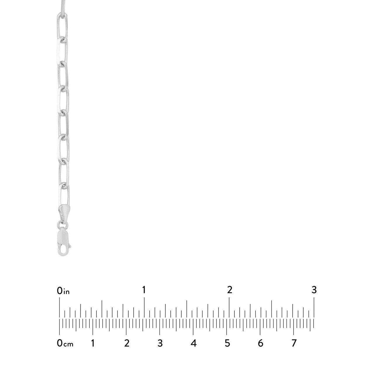 18-Inch 5.25mm Paper Clip Chain with Lobster Lock Unknown Friendly Weight Sterling Silver - view 9