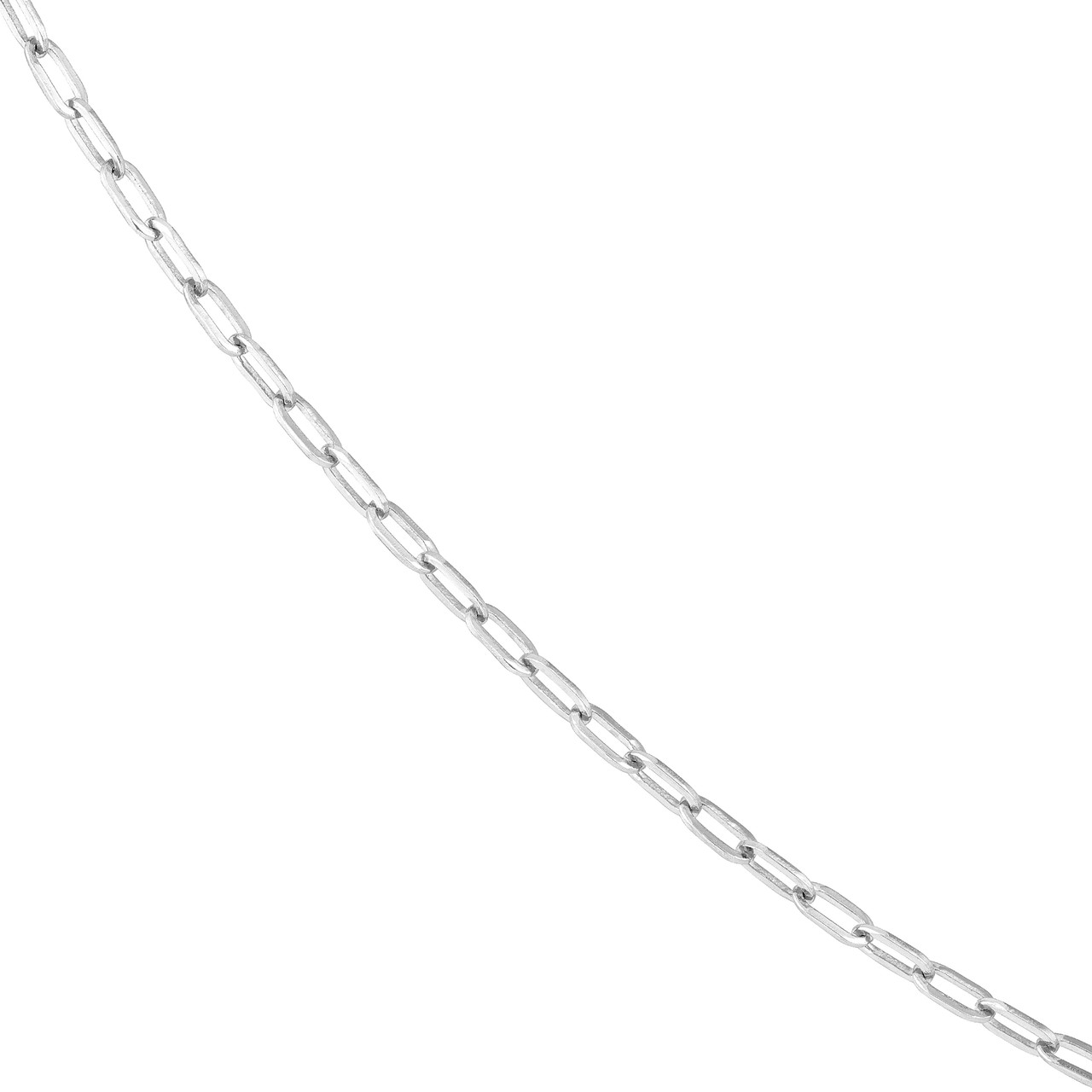 10-Inch 2.5mm Paper Clip Chain with Pear Shape Lock Unknown Friendly Weight Sterling Silver - view 36