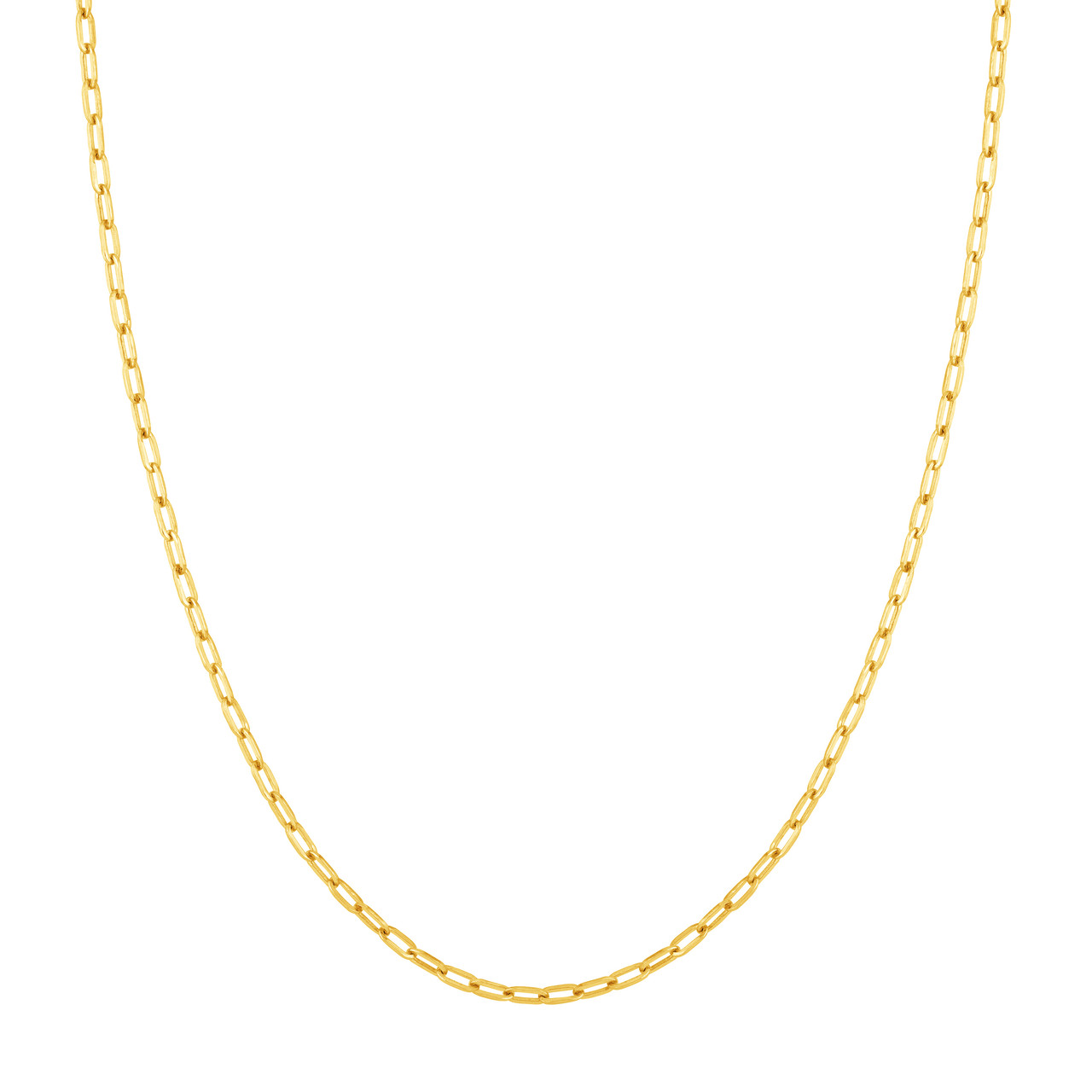 10-Inch 2.5mm Paper Clip Chain with Pear Shape Lock Unknown Friendly Weight Sterling Silver - view 14