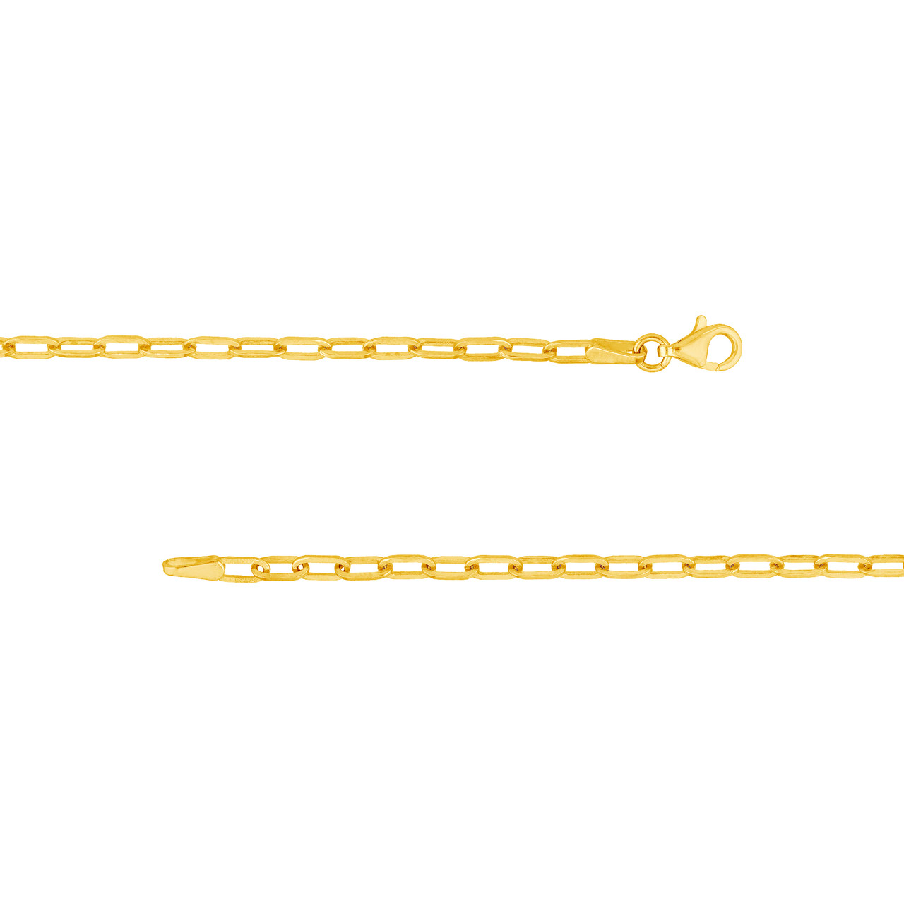 10-Inch 2.5mm Paper Clip Chain with Pear Shape Lock Unknown Friendly Weight Sterling Silver - view 30
