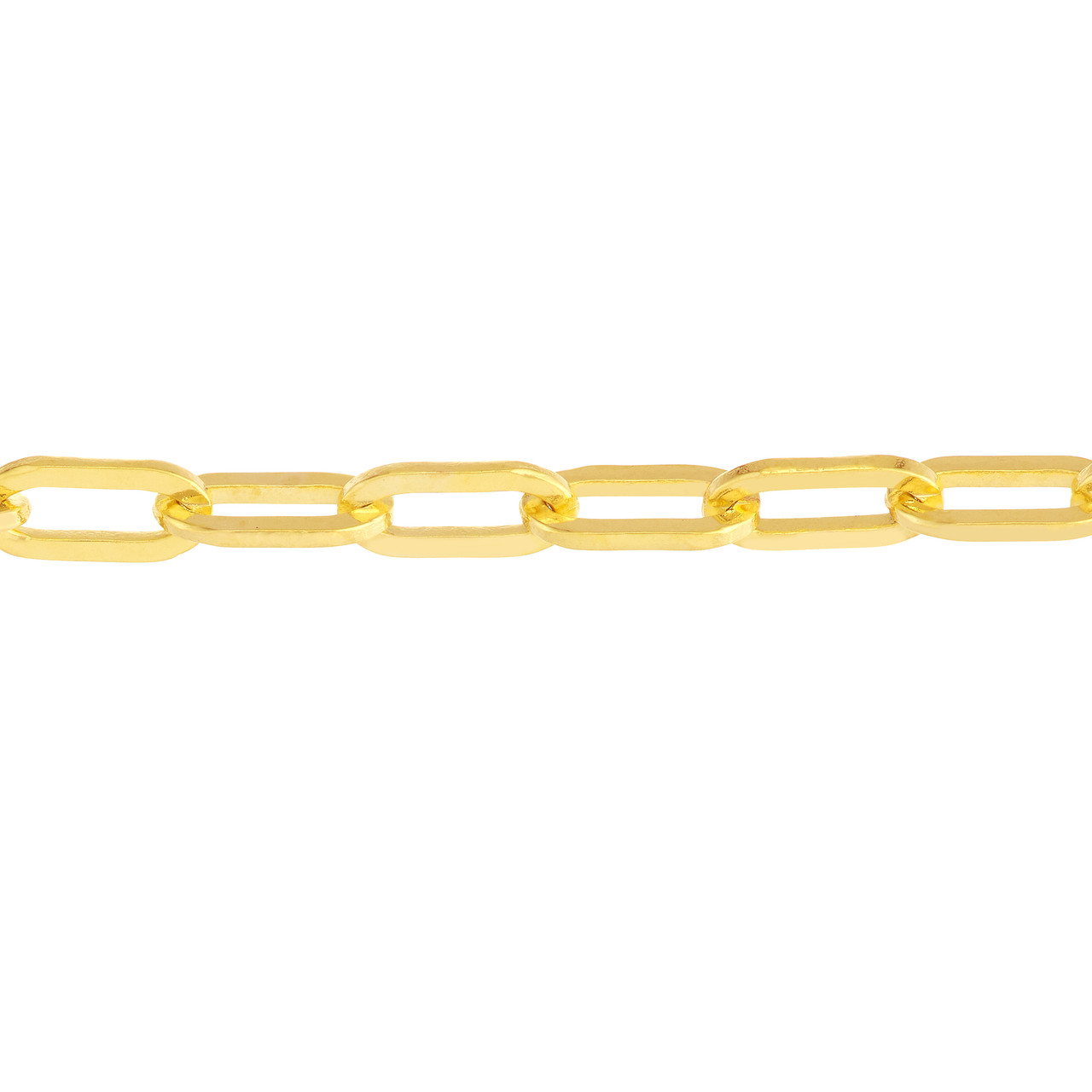 10-Inch 2.5mm Paper Clip Chain with Pear Shape Lock Unknown Friendly Weight Sterling Silver - view 9