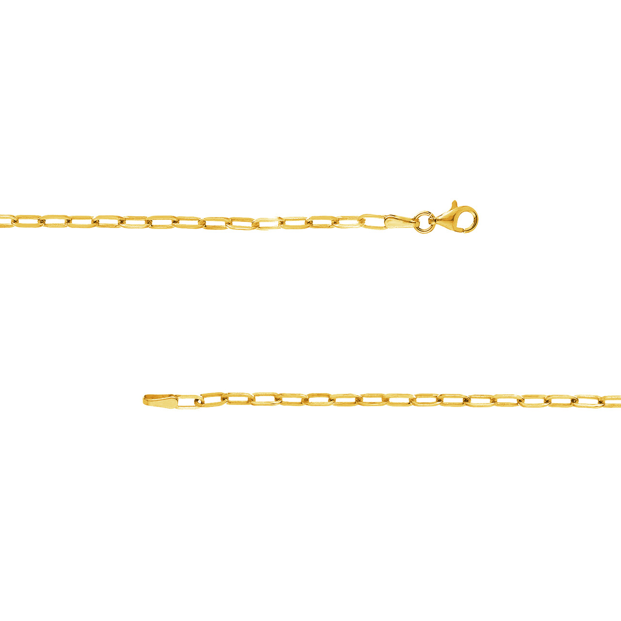 10-Inch 2.5mm Paper Clip Chain with Pear Shape Lock Unknown Friendly Weight Sterling Silver - view 37