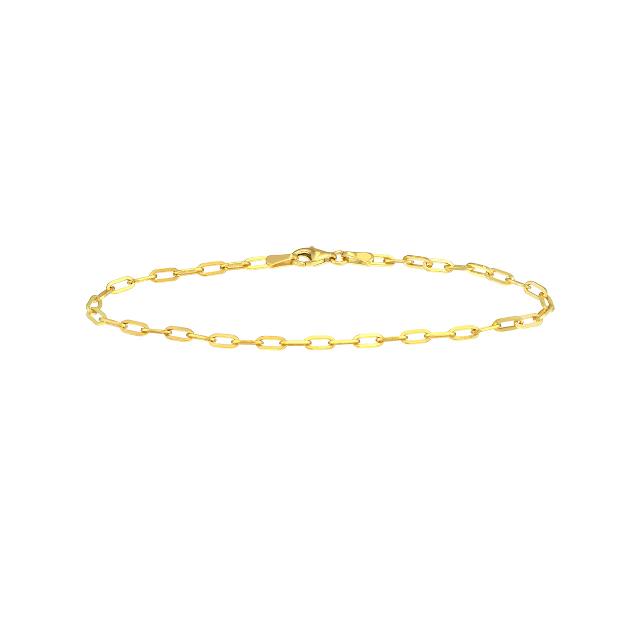 10-Inch 2.5mm Paper Clip Chain with Pear Shape Lock Unknown Friendly Weight Sterling Silver - view 22
