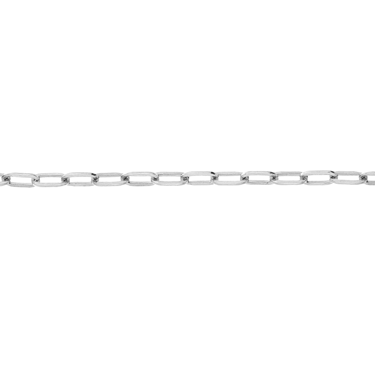 10-Inch 2.5mm Paper Clip Chain with Pear Shape Lock Unknown Friendly Weight Sterling Silver - view 35
