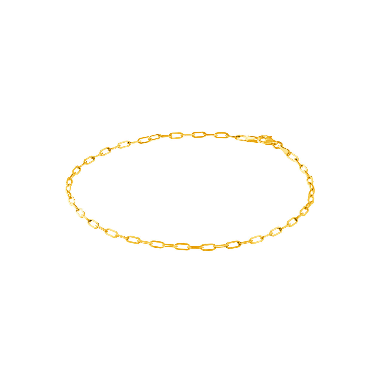 10-Inch 2.5mm Paper Clip Chain with Pear Shape Lock Unknown Friendly Weight Sterling Silver - view 21