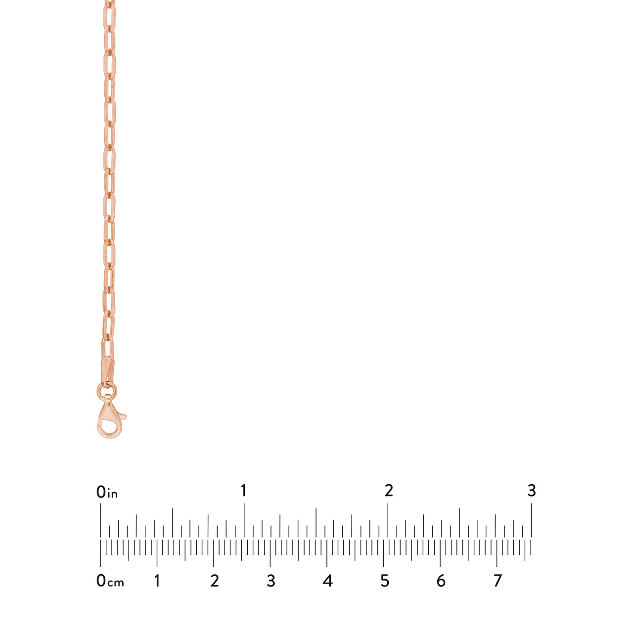 10-Inch 2.5mm Paper Clip Chain with Pear Shape Lock Unknown Friendly Weight Sterling Silver - view 28