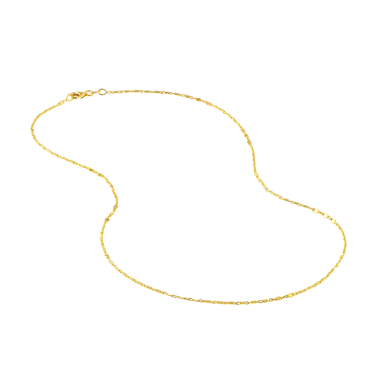 16-Inch Lumacina Chain with Flat Disc Stations Unknown Friendly Weight 14K yellow or white gold - view 9
