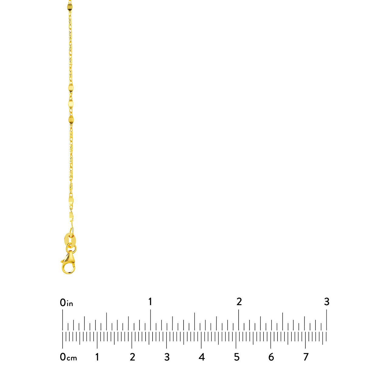 16-Inch Lumacina Chain with Flat Disc Stations Unknown Friendly Weight 14K yellow or white gold - view 6