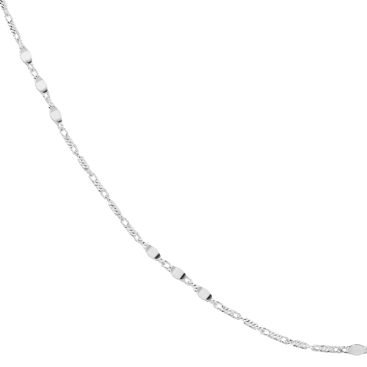 16-Inch Lumacina Chain with Flat Disc Stations Unknown Friendly Weight 14K yellow or white gold - view 10