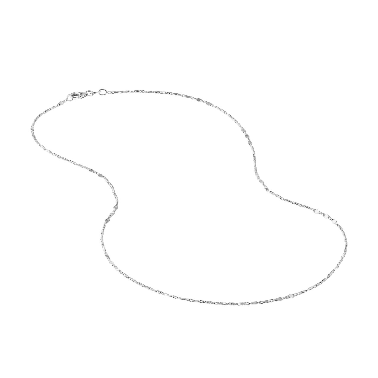 16-Inch Lumacina Chain with Flat Disc Stations Unknown Friendly Weight 14K yellow or white gold - view 3