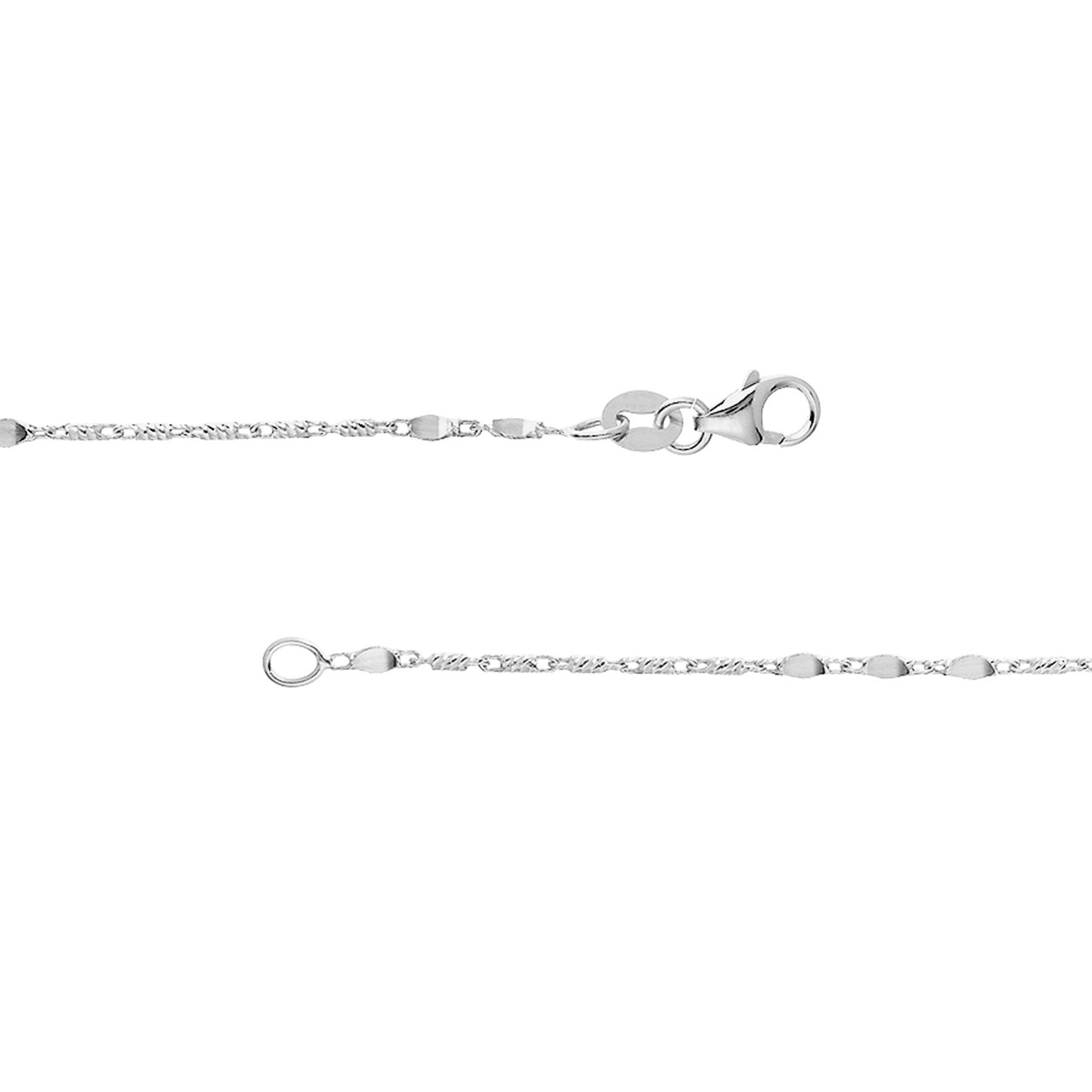 16-Inch Lumacina Chain with Flat Disc Stations Unknown Friendly Weight 14K yellow or white gold - view 7
