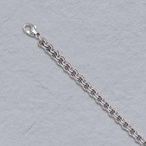 Platinum Textured/Shiny Double Link Chain 4.8mm