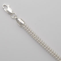 Sterling Silver Bead 6 Strand Chain 5.5mm