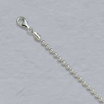 Sterling Silver Bead Chain 3.0mm