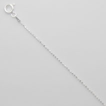 Sterling Silver Diamond Cut Bead Chain 1.2mm