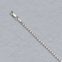 Sterling Silver Diamond Cut Bead Chain 2.2mm