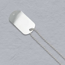 Sterling Silver Bead 2.2mm, Dog Tag Chain