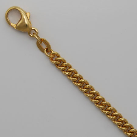 16-Inch 14K Yellow Gold Curb Twist 3.4mm Chain