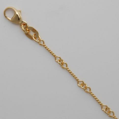 7-Inch 14K Yellow Gold Twist Chain 2.8mm