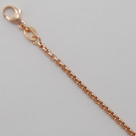 18-Inch 14K Rose Gold Round Box 2.0mm Chain