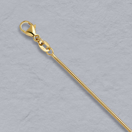 16-Inch 14K Yellow Gold Boa Snake Chain 1.2mm