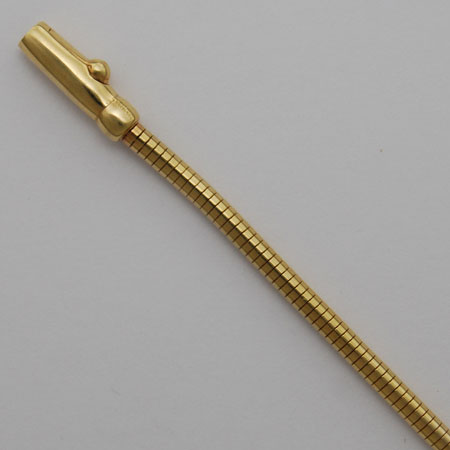 16-Inch 14K Yellow Gold Boa Snake 2.4mm, Crocodile Clasp