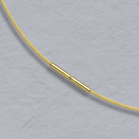 16-Inch 14K Yellow Gold Cablewire Chain 1.1mm, Bayonet Clasp