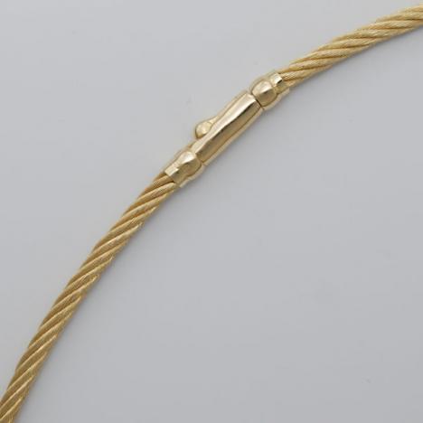 20-Inch 14K Yellow Gold Cablewire 3.0mm, Crocodile Clasp