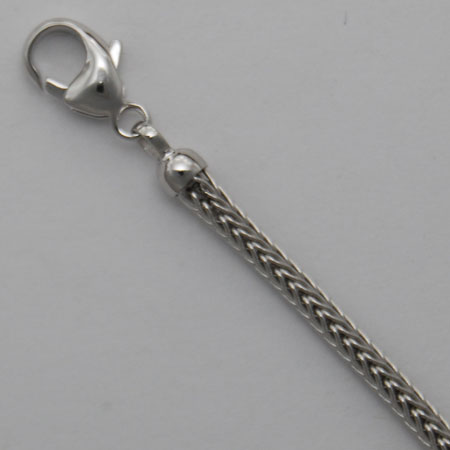 7-Inch 14K White Gold Foxtailmesh Chain 2.5mm