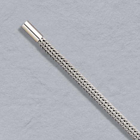 16-Inch 14K White Gold Foxtailmesh 3.1mm, Bayonet Clasp