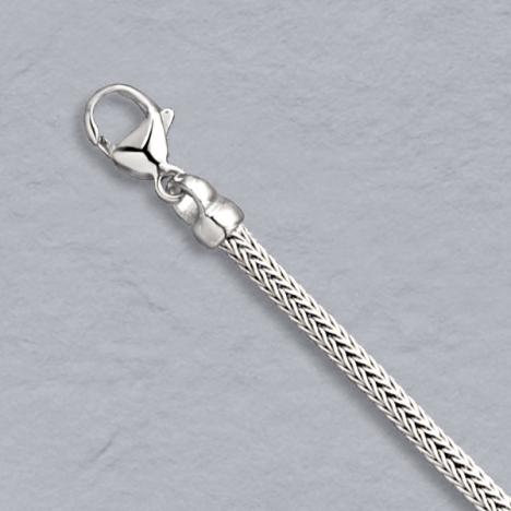 16-Inch 14K White Gold Foxtailmesh 3.1mm, Lobster Clasp