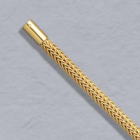 16-Inch 14K Yellow Gold Foxtailmesh Chain 4.2mm, Bayonet Clasp