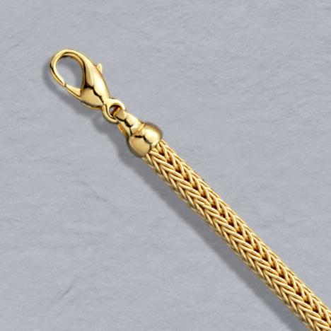 16-Inch 14K Yellow Gold Foxtailmesh 4.2mm, Lobster Clasp