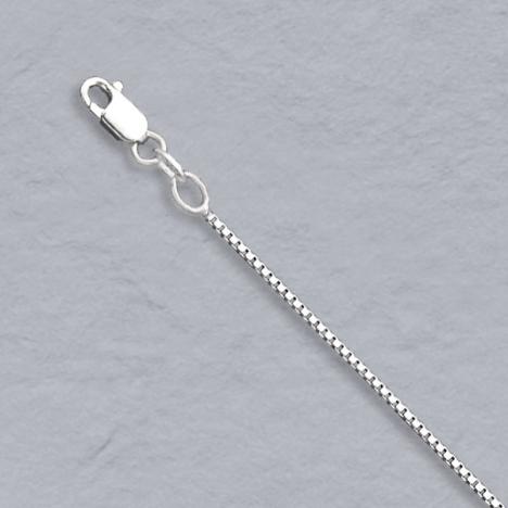 16-Inch 14K White Gold Box Chain 1.0mm Chain