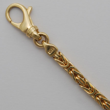 18-Inch 14K Yellow Gold Byzantine Chain