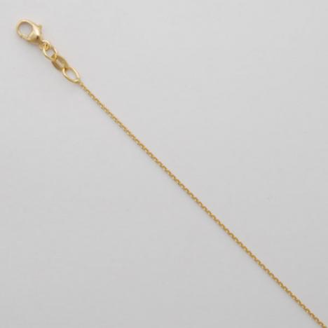 16-Inch 14K Yellow Gold Diamond Cut Cable 0.8mm Chain