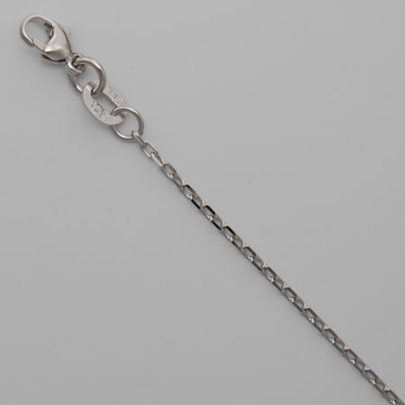 16-Inch 14K White Gold Diamond Cut Cable Chain 1.3mm