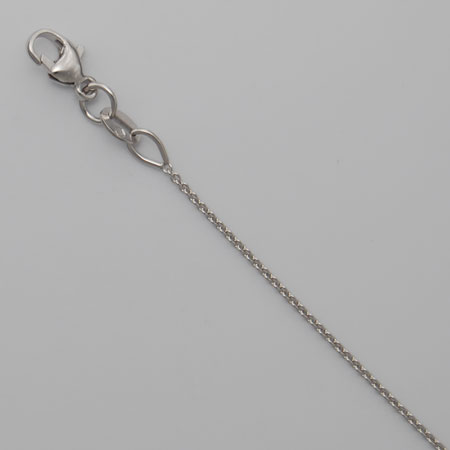 16-Inch 14K White Gold Round Cable 0.8mm Chain