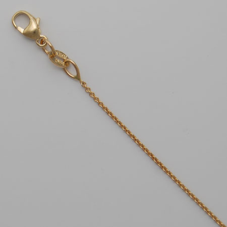 16-Inch 14K Natural Yellow Gold Round Cable Chain 0.8mm