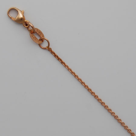 16-Inch 14K Rose Gold Round Cable Chain1.0mm