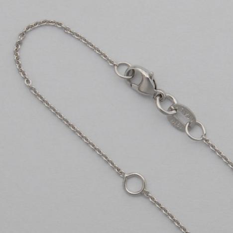 18-20 Inch 14K White Gold Round Cable 1.0mm Chain, 20 with a jump ring at 18