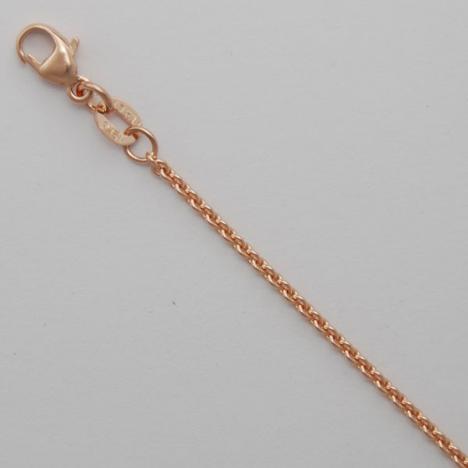 16-Inch 14K Rose Gold Round Cable 1.6mm Chain